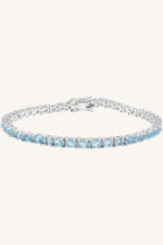 Blue Topaz Bracelet in 92.5 Sterling Silver KLSB-20494 - Image 4