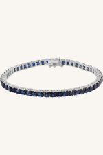 Blue Sapphire Bracelet in 92.5 Sterling Silver KLSB-20626 - Image 4