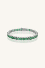 Emerald Bracelet in 92.5 Sterling Silver KLSB-20628