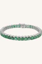 Emerald Bracelet in 92.5 Sterling Silver KLSB-20628 - Image 4