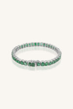 Emerald Bracelet in 92.5 Sterling Silver KLSB-20628 - Image 3