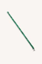 Emerald Bracelet in 92.5 Sterling Silver KLSB-20628 - Image 2