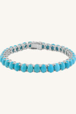 Turquoise Bracelet in 92.5 Sterling Silver KLSB-20633 - Image 4