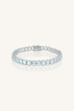 Aquamarine Bracelet in 92.5 Sterling Silver KLSB-20634