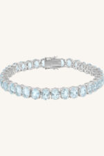 Aquamarine Bracelet in 92.5 Sterling Silver KLSB-20634 - Image 4