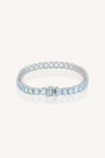 Aquamarine Bracelet in 92.5 Sterling Silver KLSB-20634 - Image 3
