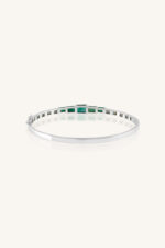 Emerald Bangle in 92.5 Sterling Silver KLSB-20636 - Image 3
