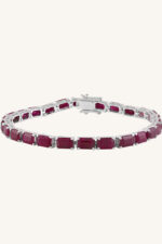 Ruby Bracelet in 92.5 Sterling Silver KLSB-20637 - Image 4