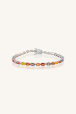 Multi Sapphire Bracelet in 92.5 Sterling Silver KLSB-20638