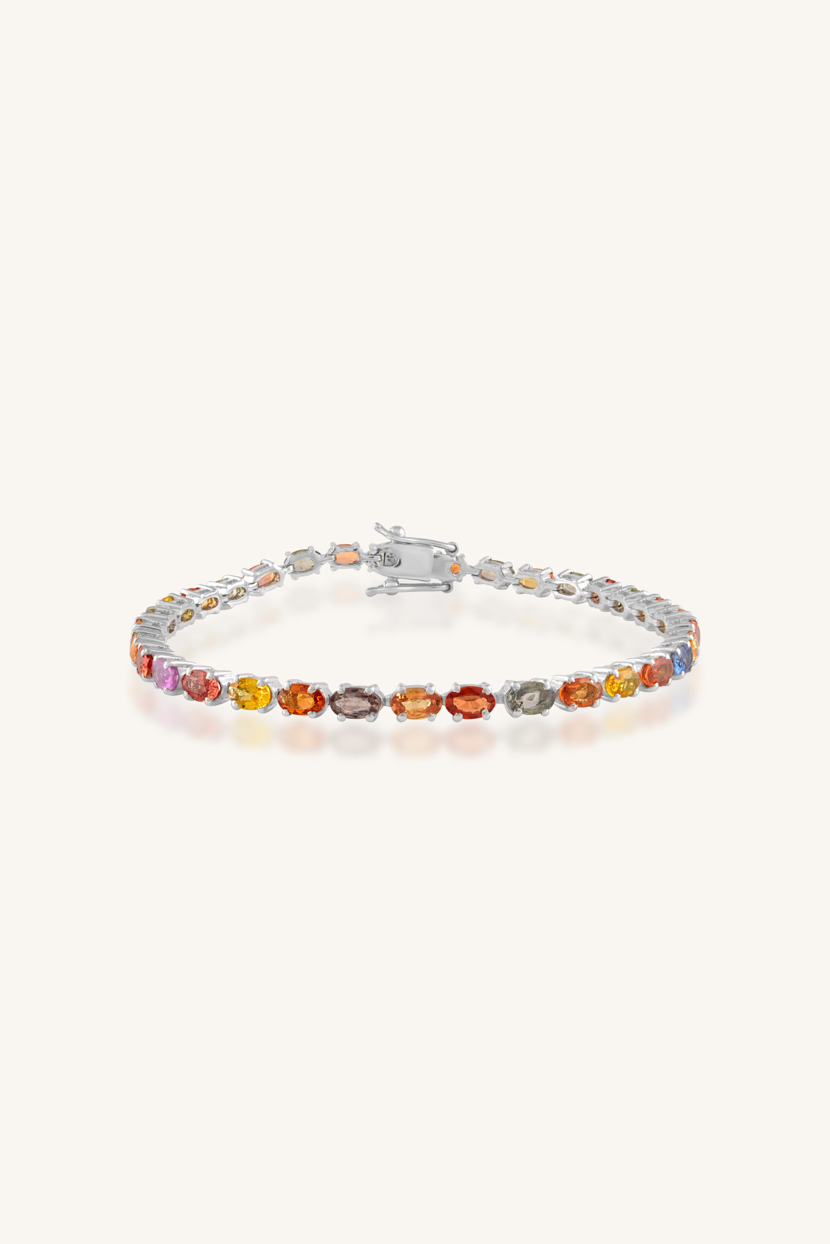 KLSB-20638 Multi Sapphire Bracelet in 92.5 Sterling Silver KLSB-20638 - Image 1
