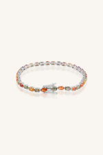 Multi Sapphire Bracelet in 92.5 Sterling Silver KLSB-20638 - Image 3