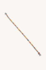 Multi Sapphire Bracelet in 92.5 Sterling Silver KLSB-20638 - Image 2