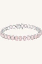 Rose Quartz Bracelet in 92.5 Sterling Silver KLSB-20639 - Image 4