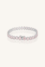 Rose Quartz Bracelet in 92.5 Sterling Silver KLSB-20639 - Image 3