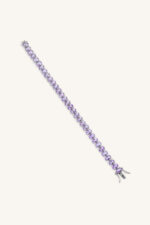 Pink Amethyst Bracelet in 92.5 Sterling Silver KLSB-20640 - Image 2