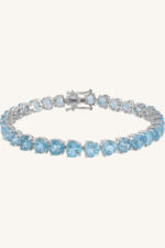 Blue Topaz Bracelet in 92.5 Sterling Silver KLSB-20644 - Image 4