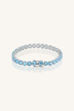Blue Topaz Bracelet in 92.5 Sterling Silver KLSB-20644 - Image 3