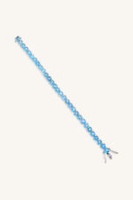 Blue Topaz Bracelet in 92.5 Sterling Silver KLSB-20644 - Image 2