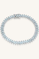 Aquamarine Bracelet in 92.5 Sterling Silver KLSB-20647 - Image 4