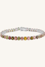 Multi Tourmaline Bracelet in 92.5 Sterling Silver KLSB-20655 - Image 4