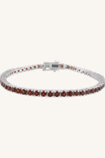 Garnet Bracelet in 92.5 Sterling Silver KLSB-20660 - Image 4