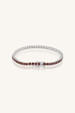 Garnet Bracelet in 92.5 Sterling Silver KLSB-20660 - Image 3
