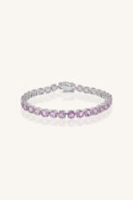 Pink Amethyst Bracelet in 92.5 Sterling Silver KLSB-20661