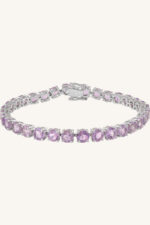 Pink Amethyst Bracelet in 92.5 Sterling Silver KLSB-20661 - Image 4