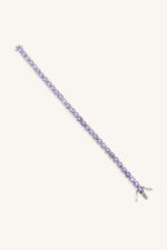Pink Amethyst Bracelet in 92.5 Sterling Silver KLSB-20661 - Image 2
