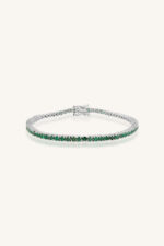 Emerald Bracelet in 92.5 Sterling Silver KLSB-20664