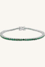 Emerald Bracelet in 92.5 Sterling Silver KLSB-20664 - Image 3