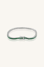 Emerald Bracelet in 92.5 Sterling Silver KLSB-20664 - Image 4