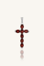 Garnet Pendant in 92.5 Sterling Silver KLSP-50455