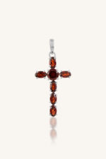 Garnet Pendant in 92.5 Sterling Silver KLSP-50462