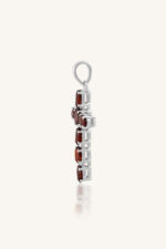 Garnet Pendant in 92.5 Sterling Silver KLSP-50462 - Image 4