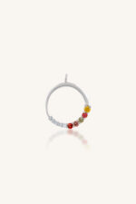 Multi Sapphire and Diamond Pendant in 92.5 Sterling Silver KLSP-50572
