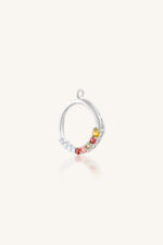 Multi Sapphire and Diamond Pendant in 92.5 Sterling Silver KLSP-50572 - Image 2