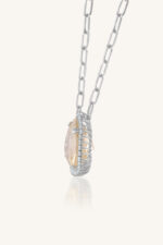 Rutile Quartz and Cz Pendant in 92.5 Sterling Silver KLSP-50603 - Image 3