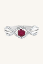Multi Sapphire and Diamond Ring in 92.5 Sterling Silver KLSR-10693