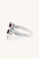Diamond and Ruby Ring in 92.5 Sterling Silver KLSR-11288 - Image 3