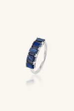 Blue Sapphire  Ring in 92.5 Sterling Silver KLSR-11622