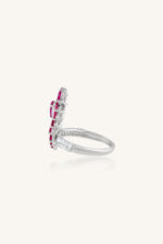 Ruby and Diamond  Ring in 92.5 Sterling Silver KLSR-11670 - Image 3