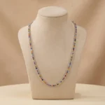 Multi Sapphire Necklace in 92.5 Sterling Silver KLSS-40271 - Image 4