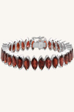 Garnet Bracelet in 92.5 Sterling Silver KLSB-20027 - Image 4