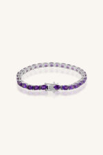 Amethyst Bracelet in 92.5 Sterling Silver KLSB-20057 - Image 2