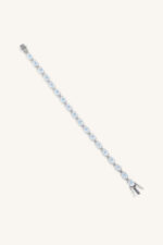 Rainbow Moonstone and Cz Bracelet in 92.5 Sterling Silver KLSB-20134 - Image 3