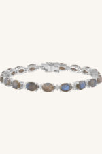 Leboright and Cz Bracelet in 92.5 Sterling Silver KLSB-20137 - Image 4