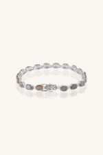 Leboright and Cz Bracelet in 92.5 Sterling Silver KLSB-20137 - Image 2