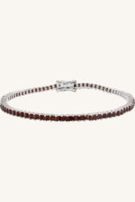 Garnet Bracelet in 92.5 Sterling Silver KLSB-20197 - Image 4