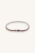 Garnet Bracelet in 92.5 Sterling Silver KLSB-20197 - Image 2